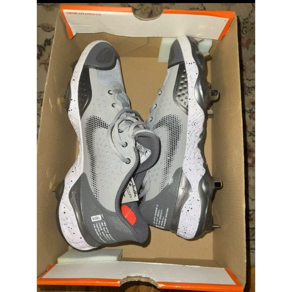 Nike Men Alpha Huarache Elite 3 Low Baseball Cleats Grey CK0746 Men's Size 8 - Picture 3 of 4